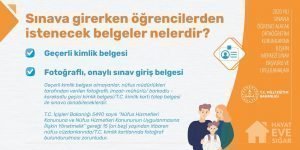 Sınava girerken öğrencilerden istenecek belgeler nelerdir?